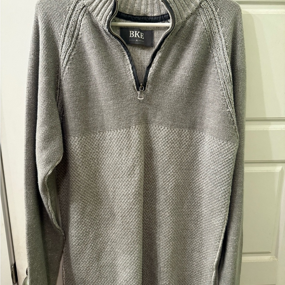 BKE Men's Zip-Up‎ Gray Sweater